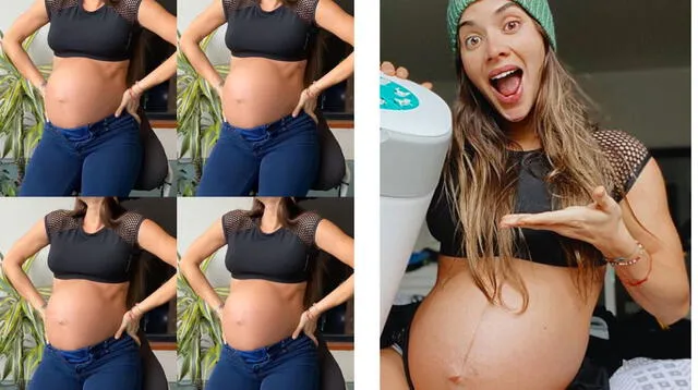 Korina borra las estrías de su barriga de embarazo en sus fotos y fans lo notan