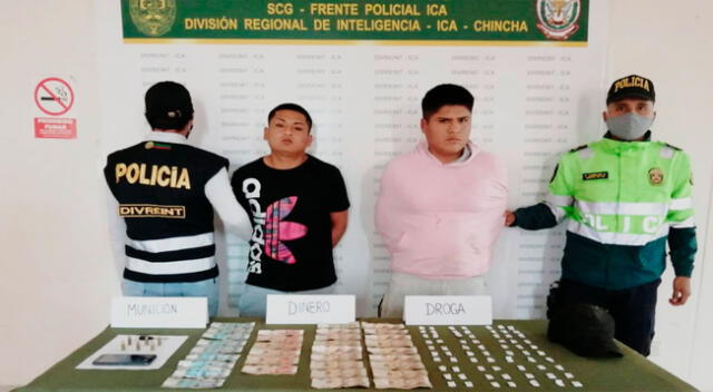 Los detenidos y parte  del dinero recuperado