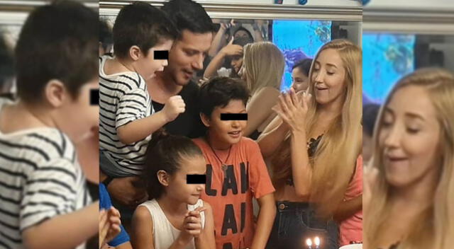 Jean Paul Santa María y Romina Gachoy celebraron junto a hijos de Angie Jibaja.