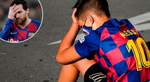 Messi no jugará en Barcelona y los niños lo sufren.