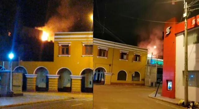 Reportan gran incendio en la municipalidad de Cañete