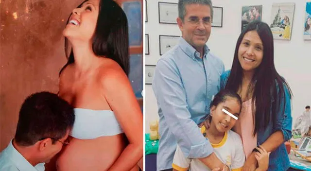 Tula Rodríguez realiza ejercicios junto a su hija.