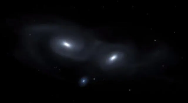 Experimentados científicos capturaron el preciso momento en que la galaxia Andrómeda choca con la Vía Láctea.