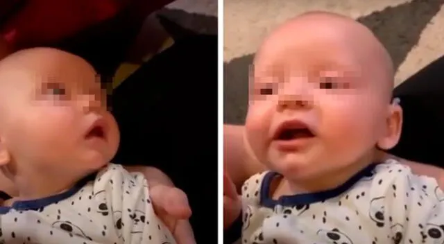 La tierna reacción de un bebé al escuchar la voz de sus padres por primera vez