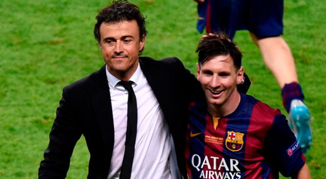 Luis Enique dirigió a Messi en el Barcelona.