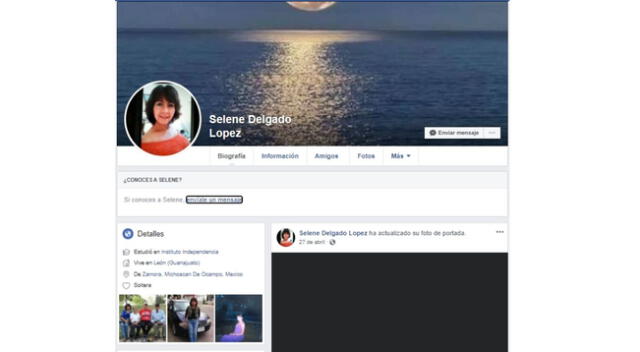 El perfil de Selene Delgado López es privado en Facebook y nadie puede enviarle solicitudes de amistad pero ella sí tiene ese acceso que ha dejado fríos a todos los internautas.