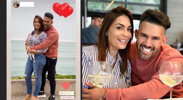 Evelyn Vela se luce feliz porque su novio Valery llegó de los Estados Unidos