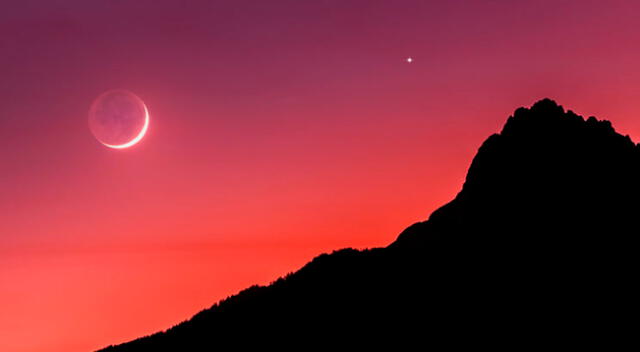 Conoce el increíble fenómeno de la conjunción entre la la Luna y Marte.