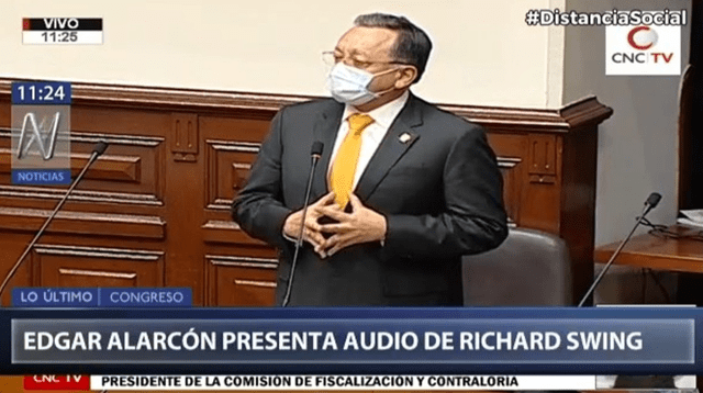 El presidente de la Comisión de Fiscalización, Edgar Alarcón, solicitó garantías para la vida de su familia tras revelaciones en el Congreso.