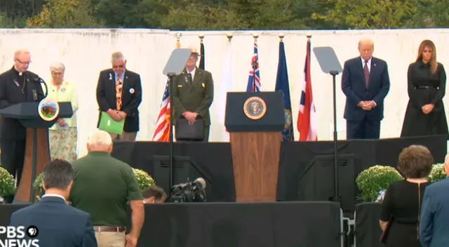 Ceremonia del 11 de septiembre en el memorial del vuelo 93 en Shanksville, Pensilvania.