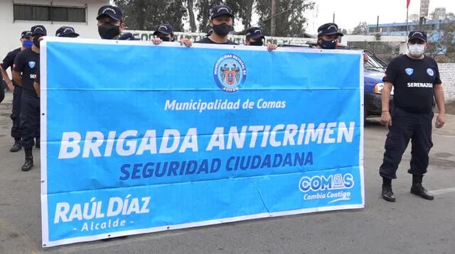 Brigada anticrimen en Comas