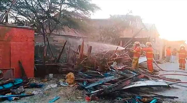 Incendio en Sechura deja en cenizas humilde vivienda