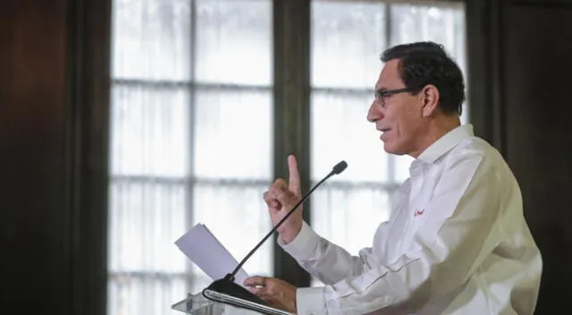 Martín Vizcarra ofrece conferencia de prensa en el marco de la pandemia.