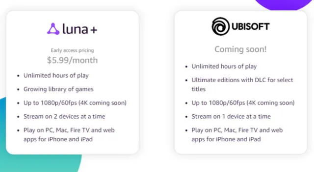 Luna, servicio streaming de videojuegos de Amazon.