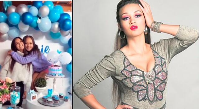 Angie Arizaga es sorprendida por su hermana con fiesta de cumpleaños