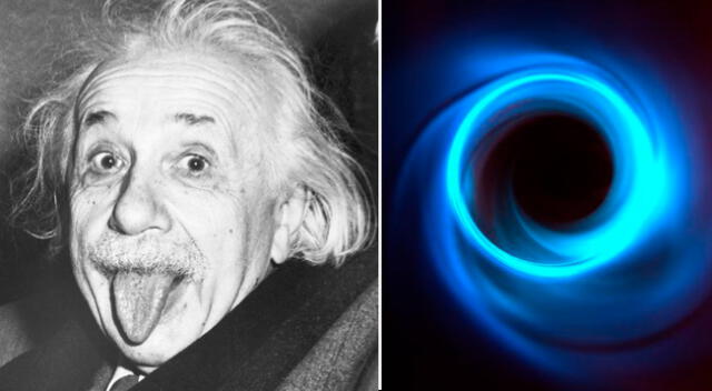 Albert Einstein y la simulación del agujero negro de M87.