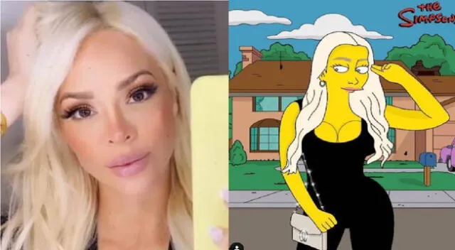 Sheyla Rojas sería parte de 'Los Simpson' en su Instagram.