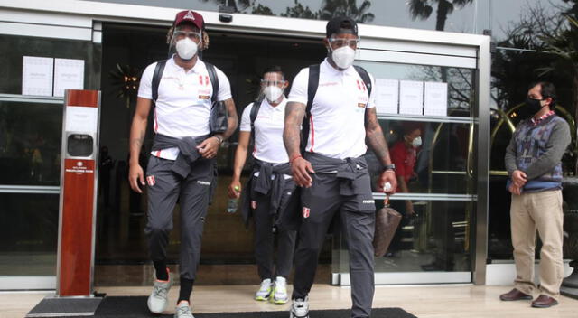 Selección peruana a la salida de su hotel de concentración rumbo al aeropuerto | Foto: @SeleccionPeru
