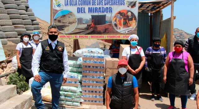 Los alimentos que recibirán en los próximos días las ollas comunes son: conservas de carne, pollo o gallina, leche evaporada entera, arroz, hojuelas de avena con quinua, frijol, lenteja, arveja partida, aceite vegetal y azúcar.