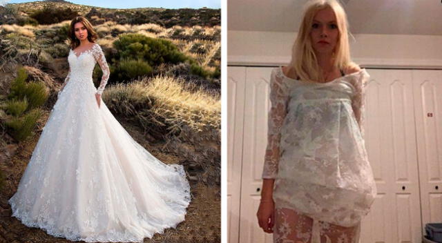 Joven compra su vestido de novia por internet y recibe algo que nunca se esperó