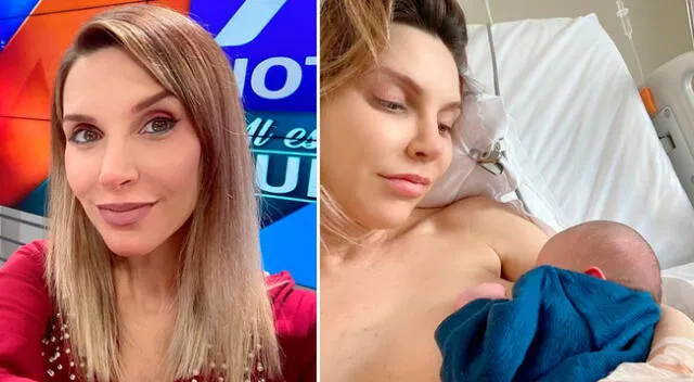 Juliana Oxenford celebra la primera semana de vida de su bebé.