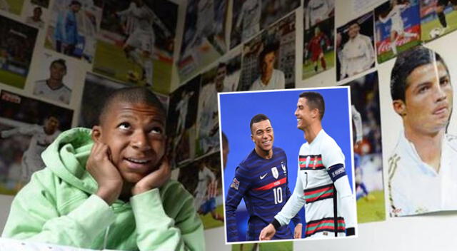 Kylian Mbappé y Cristiano Ronaldo protagonizaron un curioso momento.