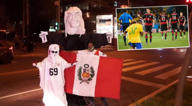 Hinchas calentaron la previa del Perú vs. Brasil | Foto: GloboEsporte / Claudia Macedo