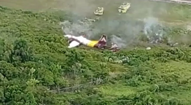 Avión de carga sufre accidente en Iquitos.