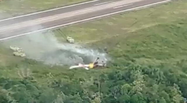 Avión de carga sufre accidente en Iquitos.