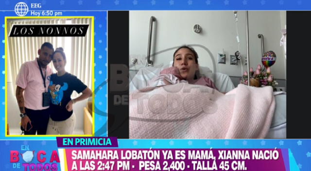 Samahara Lobatón feliz al ver a sus padres juntos.