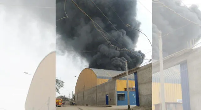 Incendio en fábrica de Comas.