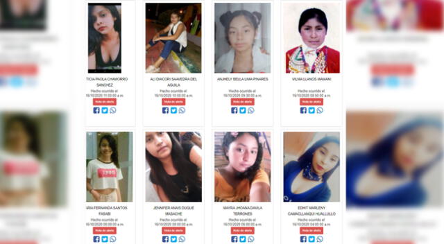 Familias no tienen que esperar 24 horas para denunciar desapariciones. Todos los casos están en Desaparecidos en Perú.