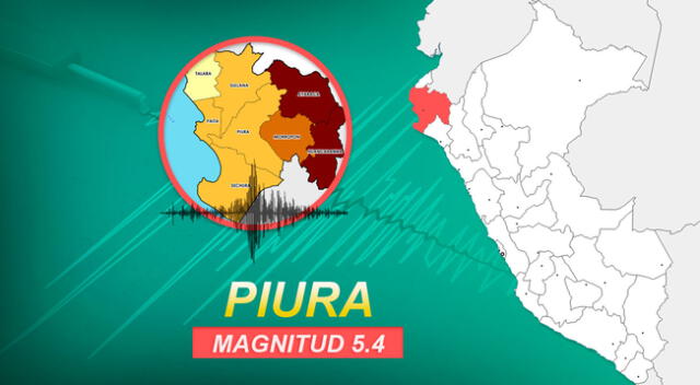 Temblor de 5.4 se registró la madrugada de este domingo en Piura, según informó IGP.