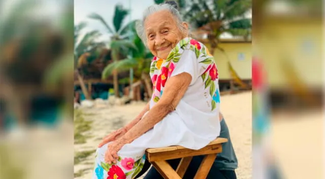 “La mirada de mi bisabuela ella no conocía el mar. Su cara tan bella a los 97 años”, se lee en la publicación.