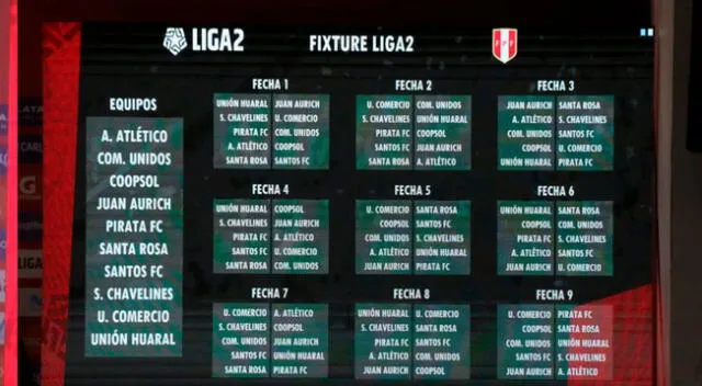 Liga 2: repasa el fixture completo de la segunda división.