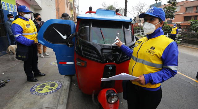 Municipalidad de Lima y Policía Nacional efectuaron operativo contra mototaxis