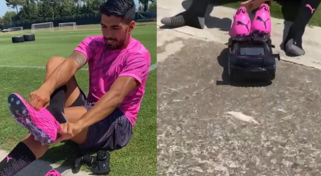 Luis Suárez llamó la atención en redes sociales con singular video.