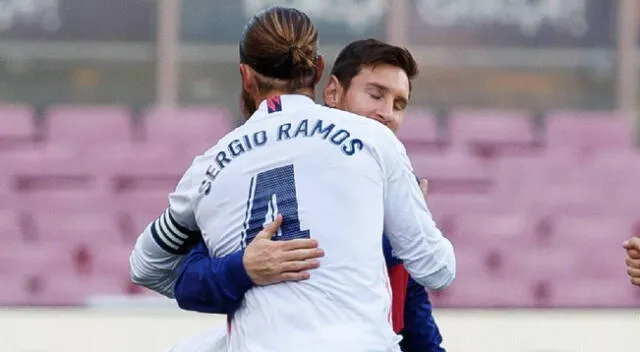 Sergio Ramos la figura y Messi el gran ausente en la cancha.