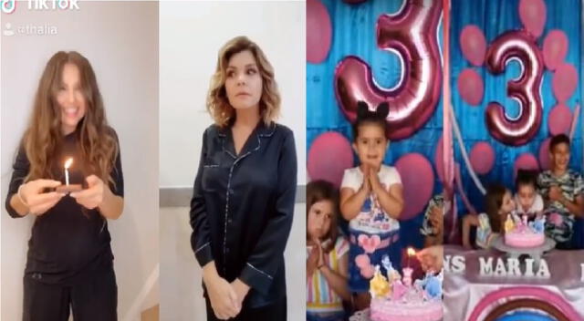 María la del barrio y Soraya se unen en parodia de video viral de niña del cumpleaños.