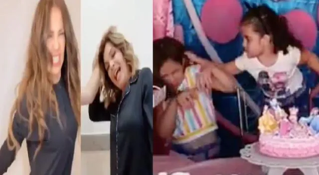 María la del barrio y Soraya se unen en parodia de video viral de niña del cumpleaños.