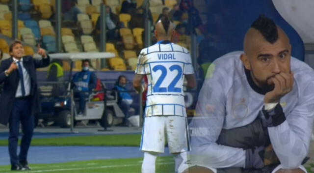 Vidal pasó la parte final del partido en el banco.