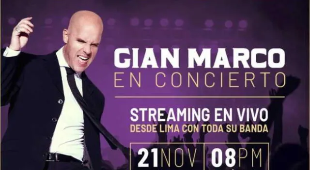 El cantante Gianmarco regresará a Perú para presentarse en vivo online desde un conocido hotel junto a su banda.