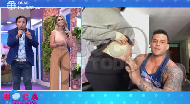 Pamela Franco lució su pancita de cinco meses.