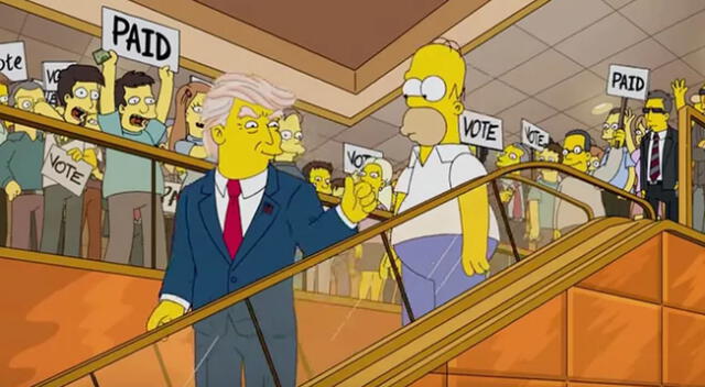 Los Simpson se robaron la atención en redes sociales en medio de las Elecciones en Estados Unidos.
