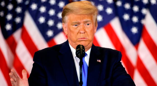 Reacción de Donald Trump tras conocer los primeros resultados de las elecciones de 2020 en la Casa Blanca el 4 de noviembre.