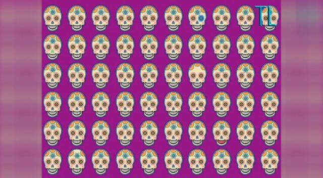 Encuentra a las calaveras que son distintas a las demás en 30 segundos