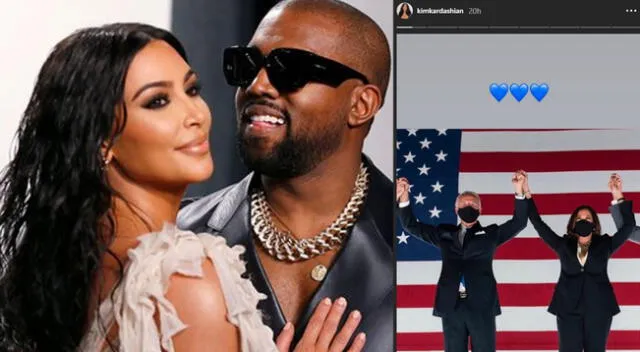 Kim Kardashian celebró el triunfo de Joe Biden ante Kanye West