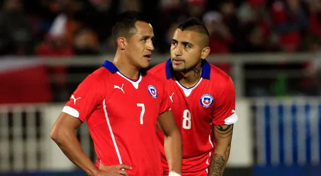Arturo Vidal y Alexis Sánchez serían sensibles bajas en la selección de Chile para esta fecha doble de Eliminatorias.