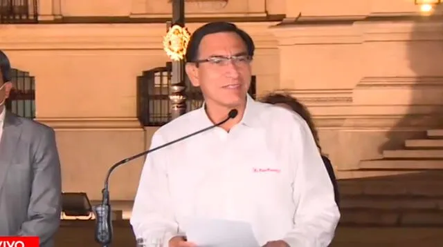 Martín Vizcarra se pronuncia por vacancia presidencial.