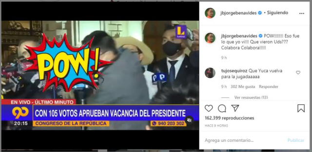 Wasap de JB, seguidores piden a Jorge Benavides que Yuca parodie golpe que recibió congresista Ricardo Burga, video